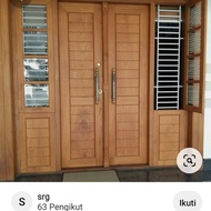 PINTU JATI SOLID KUPU TARUNG minimalis dan elegan 346