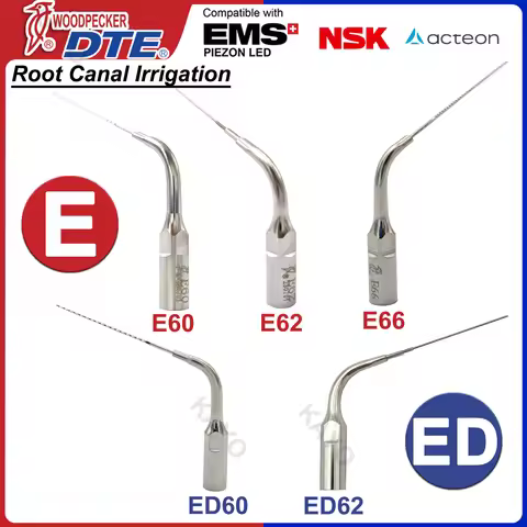 Woodpecker DTE Dental Ultrasonic Scaler Tips For Root Canal Irrigation Dia 0.15/0.2/0.3mm Fit EMS UD