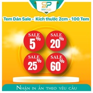Stamps - Stamps from 5% to 60% - Size 2cm - 100 Stamps (Printed In Song Phuoc)
