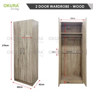 OKURA 3 Door + 2 Drawer Wardrobe Cupboard Storage Cabinet Almari Baju