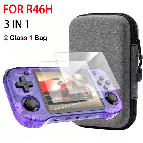 R46H Case R46H Tempered Glass Screen and Game Storage Bag Zipper Carry Bag Eva Hard Handbag Game Acc