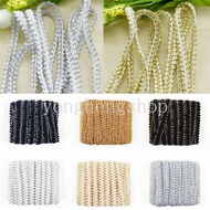5M Gold Silver Lace Trim Ribbon Sewing Centipede Braided Lace Wedding Craft DIY Clothes Accessories Decoration