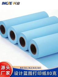 Long Roll Blue Engineering Drawing Paper A3 Size Double Side Mechanical Drawing Paper A2 Size Drafti