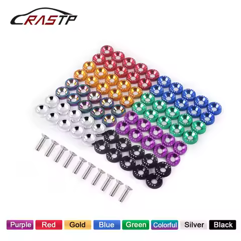 10pcs Tuning Car Universal Fender Washer Bumper Engine Concave jdm Screws Aluminum Washers And M6 Bo