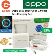 Oppo 65W SuperVooc 2.0 Fast Charger UK Plug with Free SuperVooc Type C Fast Data Cable (Original)