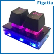 [FIGATIA] 2-Key Keypad OSU Gaming Keyboards Hot Swap RGB Cool Backlit for Gaming