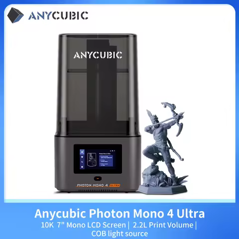 ANYCUBIC Photon Mono 4 Ultra 3D Printer 10K 7'' high-definition screen UV Resin High-Speed 3D Printi