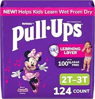 Pull-Ups Girls' Potty Training Pants Training Underwear Size 4, 2T-3T, 124 Ct, One Month Supply