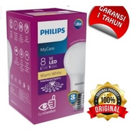 PHILIPS LED 8W YELLOW 3000K E27 230V 8 W WATT WARM WHITE WARRANTY 8Watt