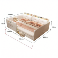 Family Bedroom 2mX2m2 Parent-Child Bed Second Child Household Tatami Four People Bed Master Bedroom 