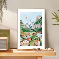 Niche living room background wall landscape decoration painting entrance corridor bedroom study soft