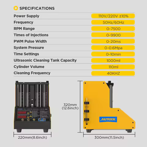 No-disassembly cleaning machine AutomotiVe 4 Cylinder Auto Car Fuel Injector Tester Ultrasonic Clean