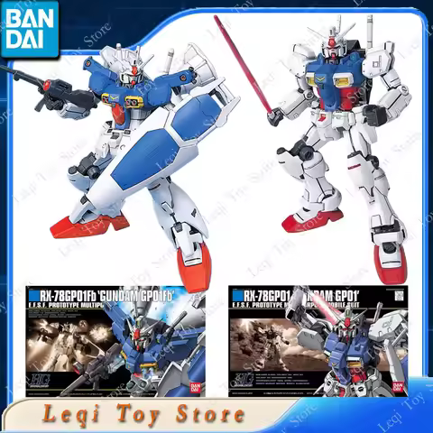Bandai Original Genuine HG RX-78GP01 RX-78GP01Fb GUNDAM GP01 GP01Fb Action Anime Figures Toys Kids G