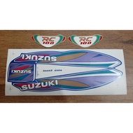 🔥พร้อมส่ง ของอยู่ไทย🔥 [รถสีน้ำเงิน ปี 95] สติ๊กเกอร์ RC100 SUZUKI ปี 95 งานเก่า หมดแล้ว หมดเลย    KM