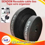 SENDEM Reusable Cable Ties Rainbow Circle Velcro Strap Cable Tie Fastening Tape Wire Organizer