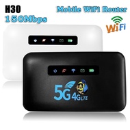 H30 Mobile WiFi Router 4G/5G Lte 150Mbps Portable Modem Mini Router with SIM Card Slot Hotspot Pocket 2600mAh for Outdoor Travel shoutuan