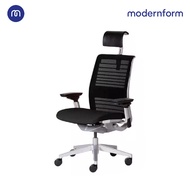 Modernform เก้าอี้ Steelcase ergonomic รุ่น Think v2 Platinum พนักพิงศรีษะหุ้มผ้าสีดำ เก้าอี้เพื่อสุ