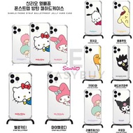 🇰🇷 Sanrio Little Twin Stars XO仔 Kuromi Hello Kitty PC狗 My melody 布甸狗 PHONE STRAP BULLETPROOF JELLY HARD CASE 帶掛繩 全包 透明 手機保護套 （多款型號）iPhone14 iPhone13 iPhone12 iPhone11 iPhone SE3 三星 Samsung Galaxy S22 GalaxyS21 Galaxy S22 Galaxy S23 A53 A32 A系列 正貨 韓國空運到港