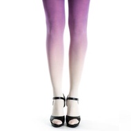 Ivory-purple ombre gradient pantyhose tights