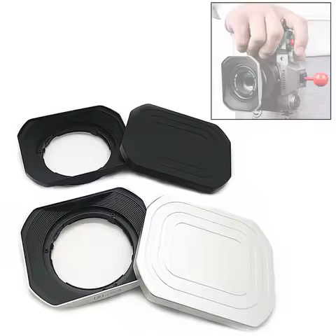 Metal Square Lens Hood Sunshade for Fujifilm Fuji XC 35mm F2 & XF 35mm f/2 R WR & 23mm F2 R WR Lens