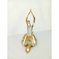Gold Ballerina Figurine Display - Home Decor, Collection, Gift Ideas