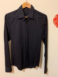 Sisley 男仕黑色條紋襯衫
