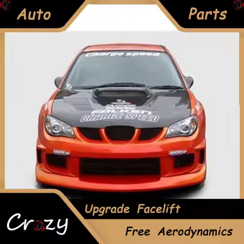 Fit For 06-07 Subaru Impreza Wrx Sti V.9 Gda Gdb Cs Model Full Body Kit 5-piece Set