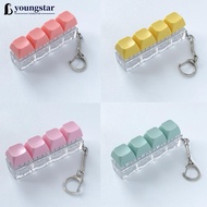 YOUNGSTAR Button Keycap Fidget Keychain Pressable Keyboard Button Stress Relief Toy for Kids Adults 