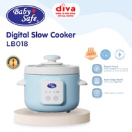 BabySafe - LB018 - Slow Cooker MPASI | Multipurpose Slow Cooker | Multifunction Slow Cooker | Digita