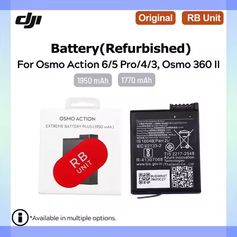 Original DJI Osmo Action Extreme Battery Plus 1950mAh 1770mAh Refurbished Replacement for Action 6 5