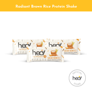 Heal Radiant Brown Rice Protein Shake Powder Bundle of 3 Sachets - HALAL - Meal Replacement, Pea Protein, Plant Based Protein