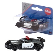 Siku 1545, Chevrolet Corvette ZR1 Police Car, Metal/Plastic, Black/White, Opening Bonnet, USA Police