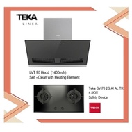 Teka LVT90 Hood Self Clean with Heating Element (1400m3/h) + GVI78 2G AI AL 2TR Built In Hob with Free Gift