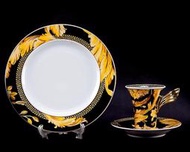德國Rosenthal Versace 3件式大型杯盤組  Vanity