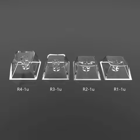 10pcs/pack PC Material Hight TRANSPARENT Keycaps Cherry Profile 1U 1.0X Blank Key Caps Customized DI