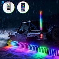 DGF  30cm/1ft Colorful Bold Type Remote Control LED Whip Lights Colorful Flagpole Antenna Whips for 
