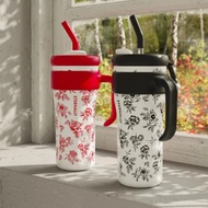 SG LOCAL Eternally Floral Thermal Insulated 1250ml Water Bottle with Car Coffee Cup Tumbler