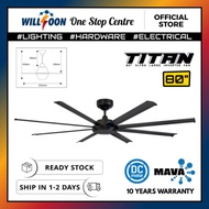 MAVA TITAN 80"DC CEILING FAN WITH REMOTE CONTROL DCFAN KIPAS #WILLSOON