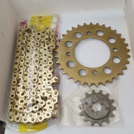 SRL115/LAGENDA-115 ( 415-GOLD) SPOCKET SET WITH CHAIN / GRADE A/ 33T>36T