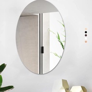 Best OVAL Mirror STICKER 3D Acrylic Glass Wall STICKER Already With Adhesive Bathroom Mirror Wallpaper