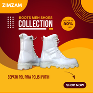 PROMO SEPATU ZIMZAM PDL POLISI PDL PUTIH PDH PDL POLISI MILITER BOOTS SAFETY