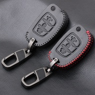 HYUNDAI Leather Key Case Key Fob Cover keychain For Tucson Creta ix25 ix35 i20 i30 HB20 Elantra Vern