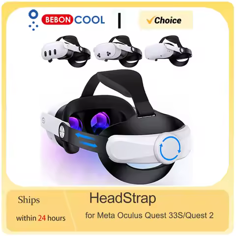BEBONCOOL Replaceable Head Strap for Meta Quest 3/3S/Quest 2 VR Headset HeadStrap for Meta Oculus Qu