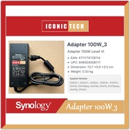 Synology 100W_3 Adaptor (Mini-DIN Connector) AC Power Adapter For DS925+ DS923+ DS920+ DS918+ DS916+