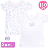 日本直送 日版 Sanrio Cinnamoroll 玉桂狗 春夏秋季 100% 棉櫻桃女孩 短袖內衣 2 件套裝 (尺寸 Size: 110 / 120 / 130) （1套2件）#C2023100