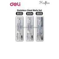 [ COMPASS ] DELI STAINLESS STEEL COMPASS SET / BOFA SET / DELI 8603 / DELI 8604 / DELI 8605