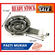 (Puchong) LPG Auto Cast Iron Gas Stove Cooker Hijau Dapur Masak Low Pressure Butterfly Commercial He