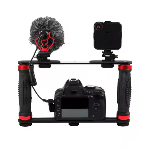 Dual Arm Scuba Diving Dive Bracket Flashlight Tray Stabilizer Mount for Sony Gopro SJCAM Action Came