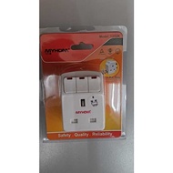 MYHOM 13A 3WAY ADAPTOR WITH INDIVIDUAL SWITCHES