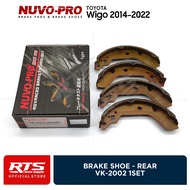 Nuvo-Pro Rear Brake Shoe Toyota Wigo 2014 - 2022 ( VK-2002 )  1 Set